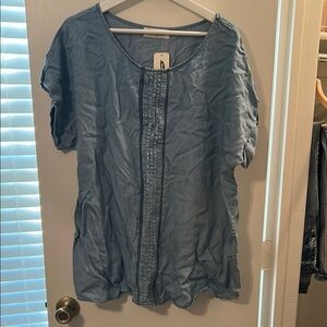 Impressions Denim Blue Top